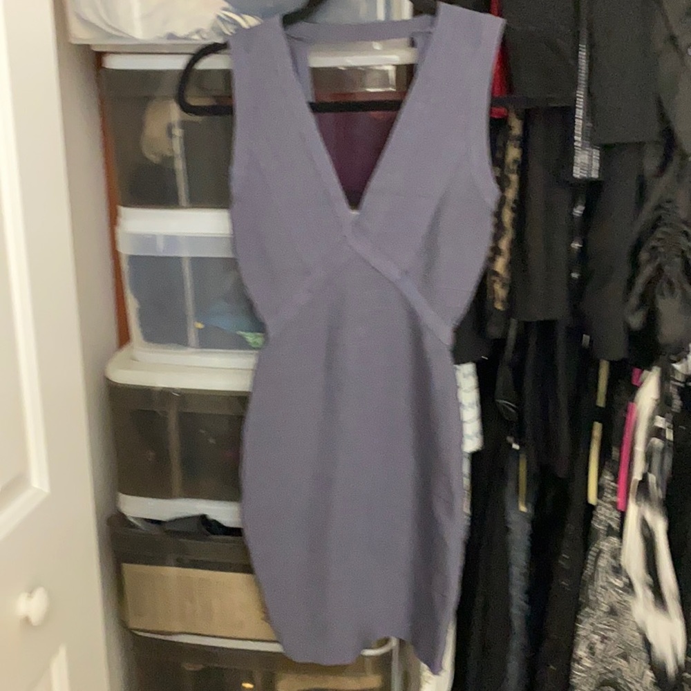 Gray marciano bandage dress